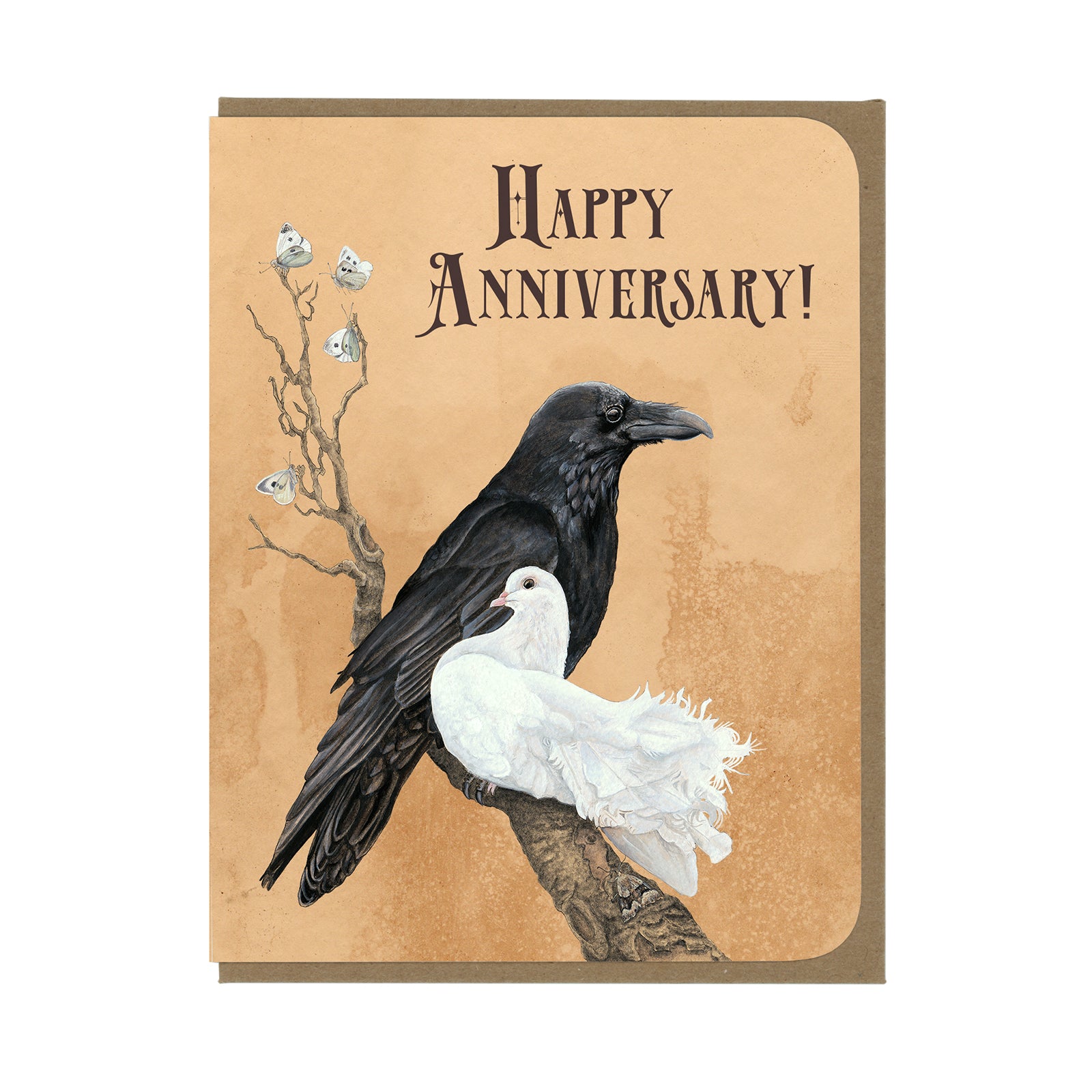 Anniversary - Raven and Dove - Greeting Card