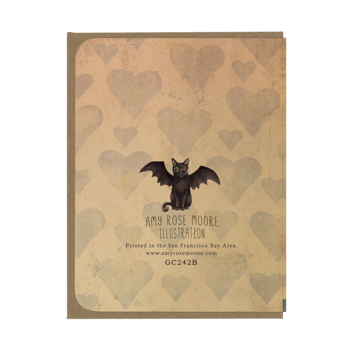 Love - Crow and Hearts - Greeting Card