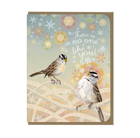 Appreciation - No One Like You - Sparrows - Greeting Card