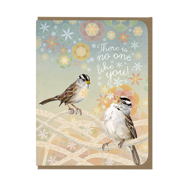 Appreciation - No One Like You - Sparrows - Greeting Card
