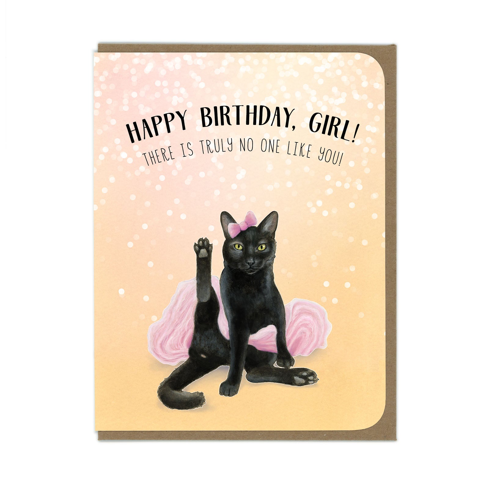 BIRTHDAY - Ballerina Cat - Greeting Card