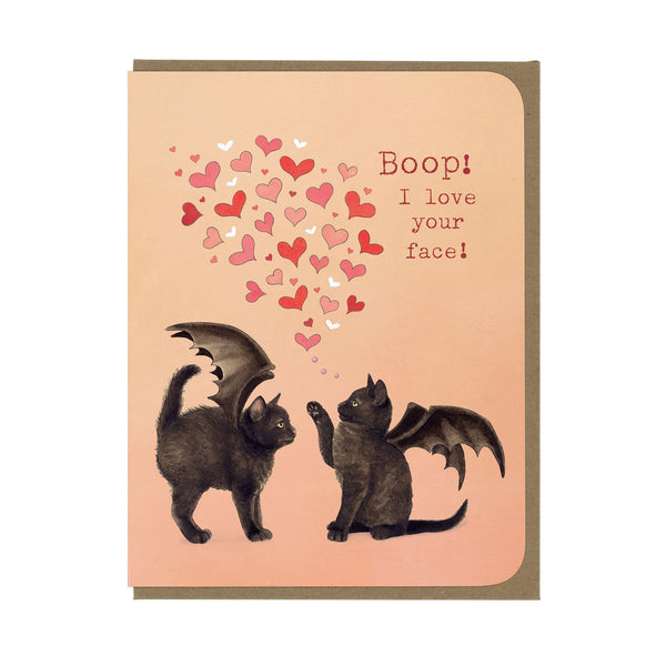 Love - The Love Boop - Bat Kittens - Greeting Card