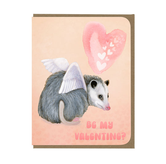 VALENTINE'S DAY - Winged Possum - Greeting Card