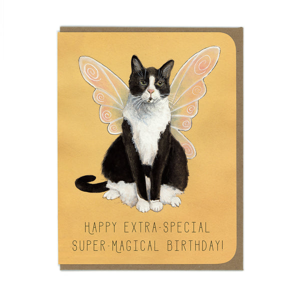 Birthday Card - Fairy Cat - Wholesale