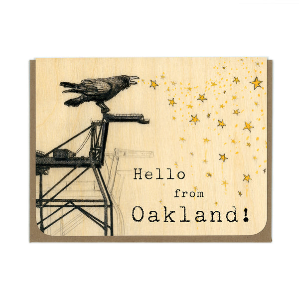 Hello from Oakland - Shipping Crane Card - Wholesale
