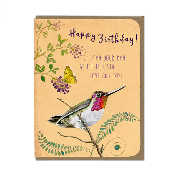 Birthday Card - Anna's Hummingbird - Wholesale