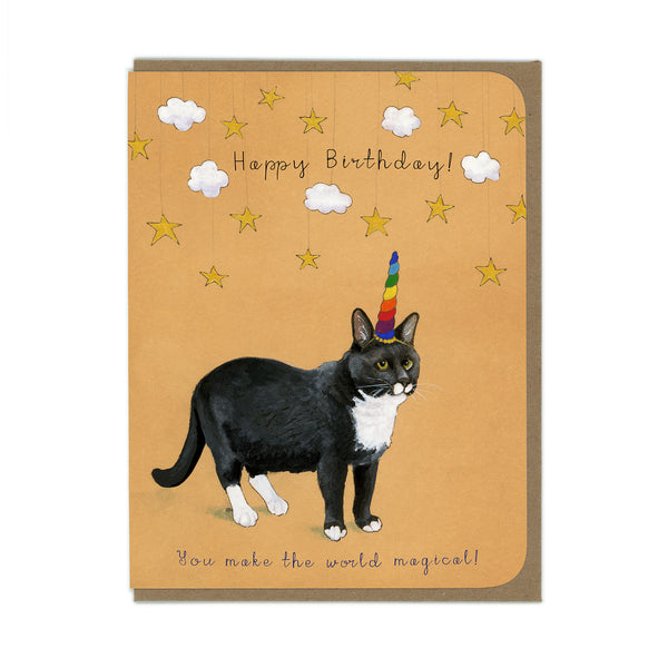 Birthday Card - Unicorn Cat - Wholesale