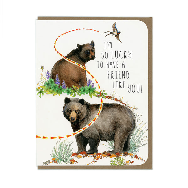 FRIENDSHIP - Bears and Bird Card - Wholesale