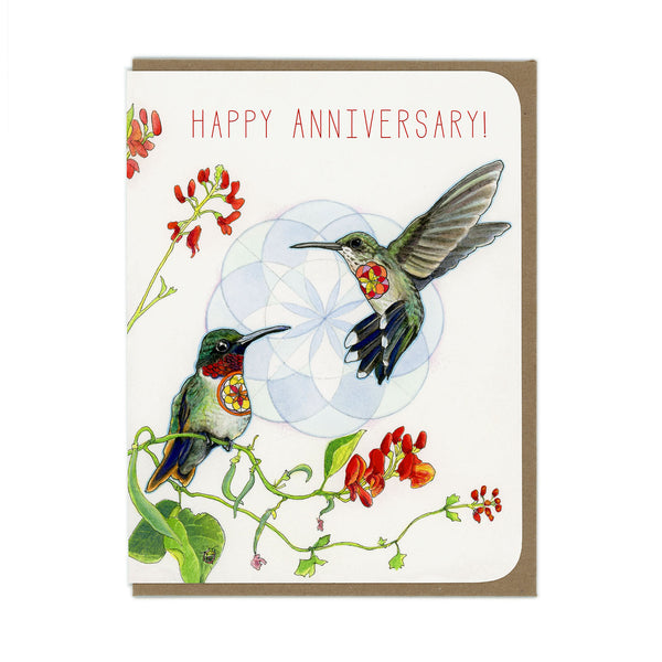 Anniversary Card - Hummingbirds - Wholesale