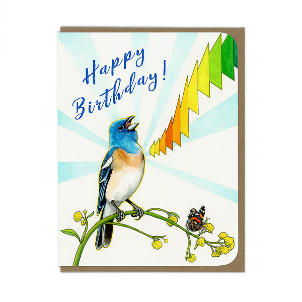 Birthday Card - Lazuli Bunting - Wholesale