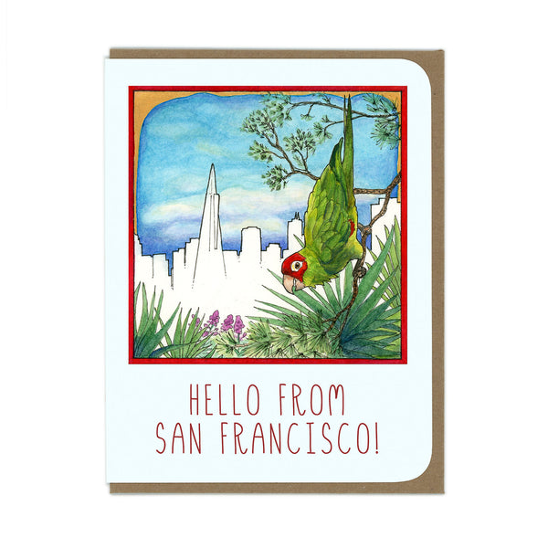 San Francisco Parrot Card - Wholesale