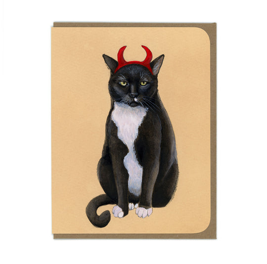 Devil Cat - Greeting Card