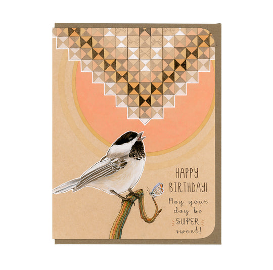 Birthday - Sweet Little Chickadee - Greeting Card
