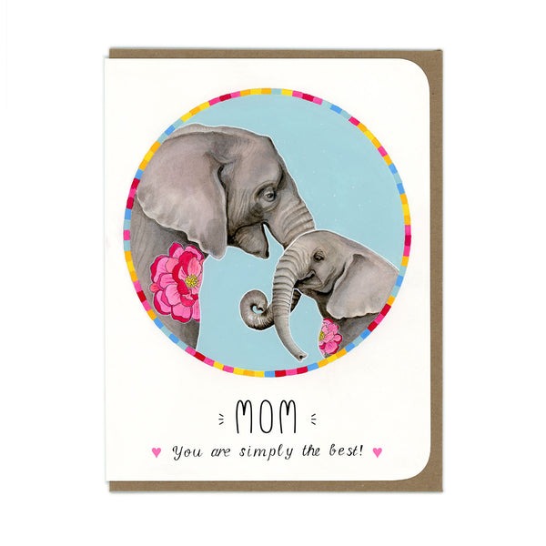 Happy Mother's Day - Elephant Mama and Baby Card - Wholesale