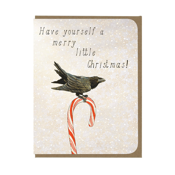 HOLIDAY - Merry Little Raven - Greeting Card
