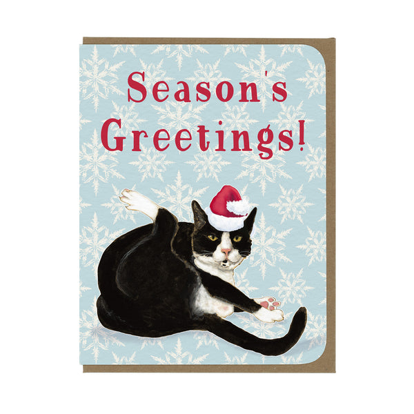 HOLIDAY - Season's Greetings Cat - Greeting Card