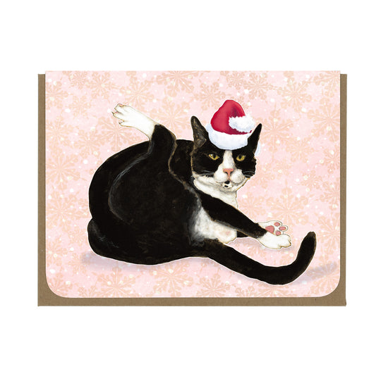 HOLIDAY - Tuxedo Party Cat - Greeting Card