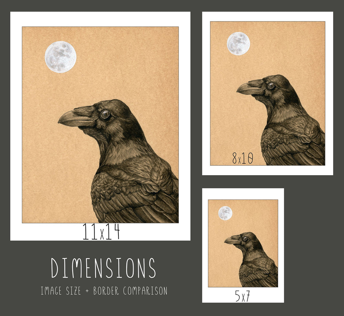 Raven and Moon Print - Wholesale