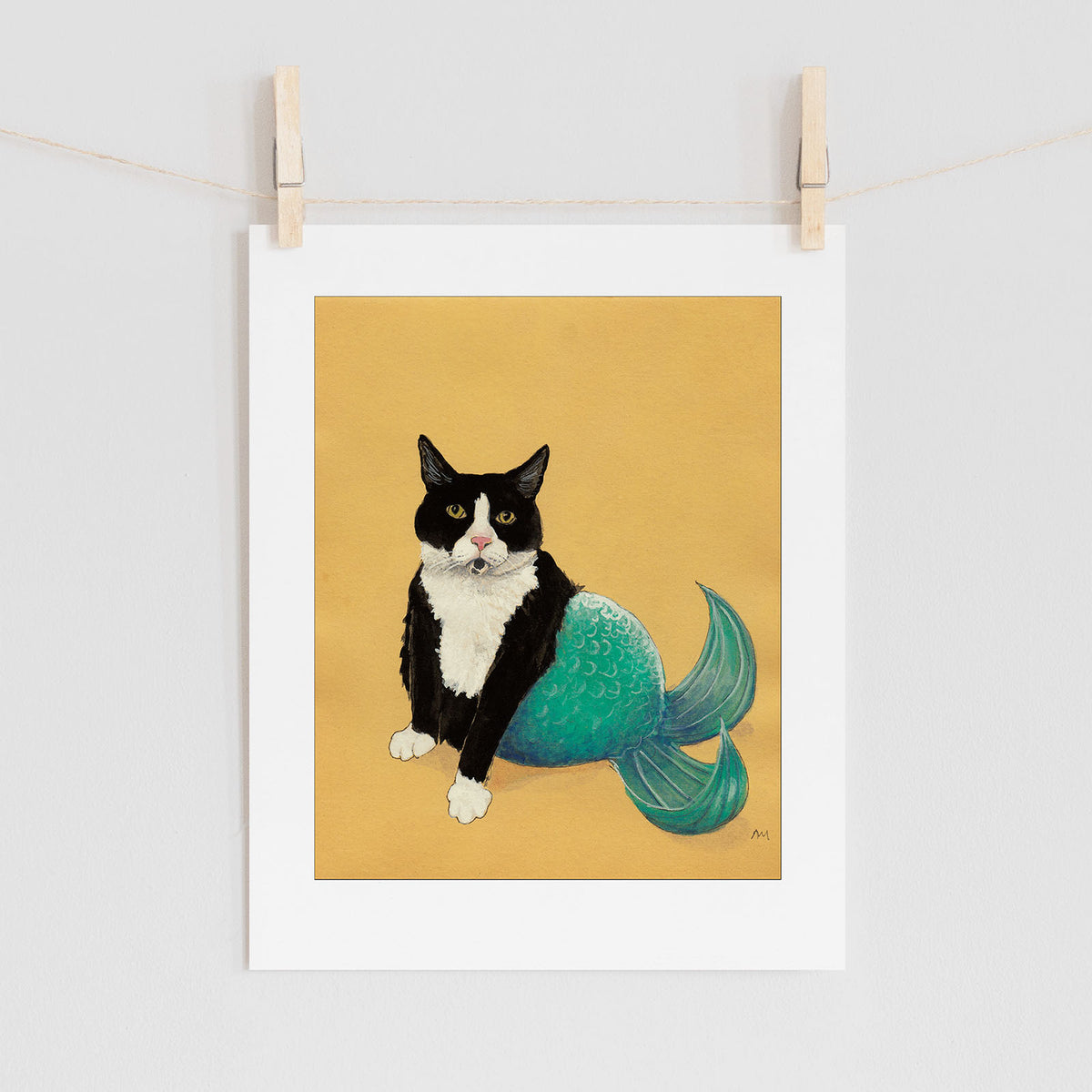 Mermaid Cat Print