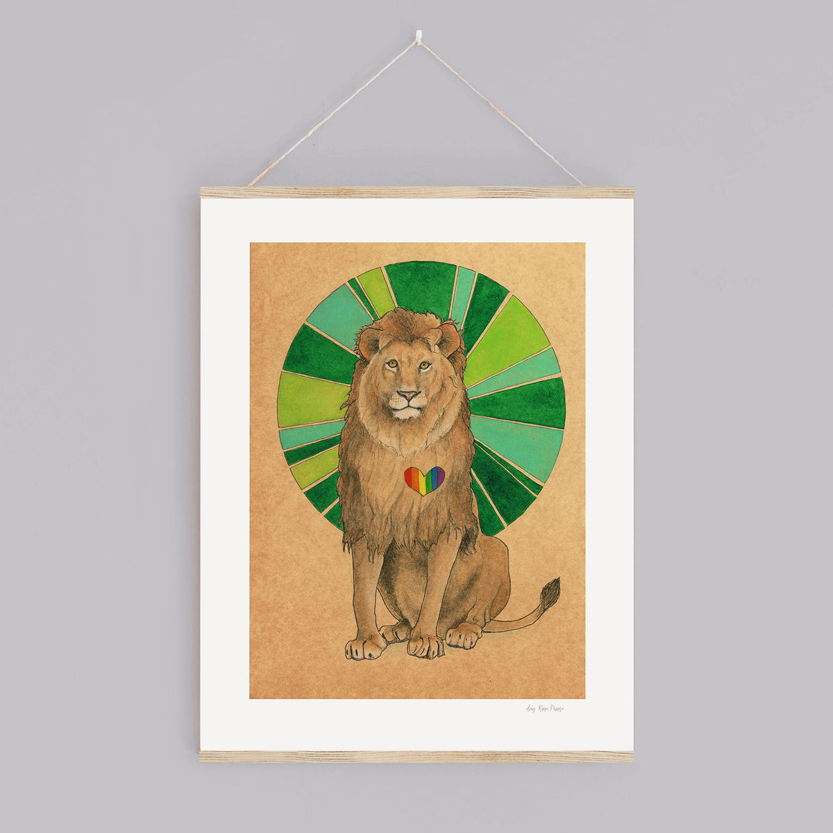 Lion Heart Print