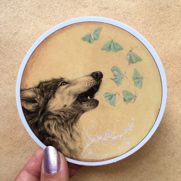 Wolf Howl Sticker - Wholesale