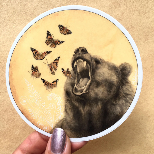 Bear Roar Sticker - Wholesale