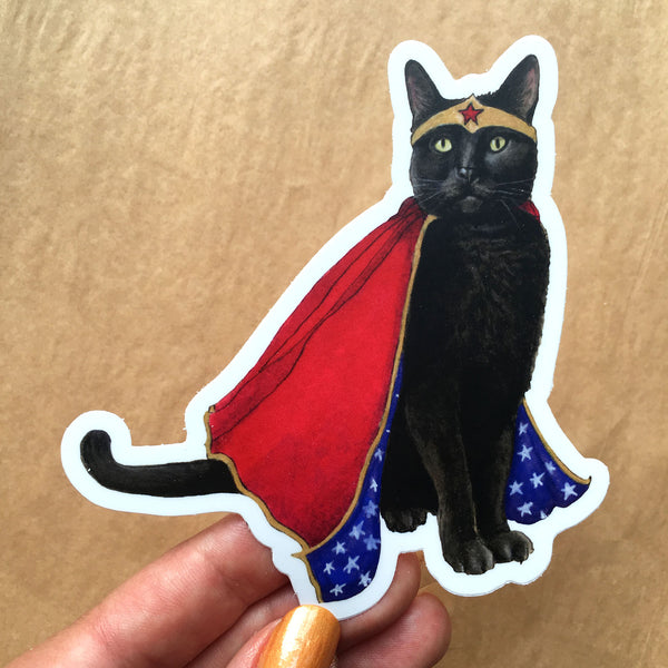 Wonder Kitty Sticker - Wholesale