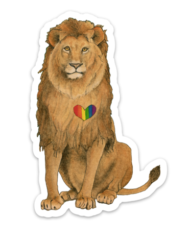 Lion Heart Sticker - Wholesale