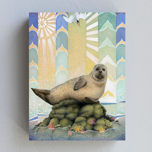 Harbor Seal - Wood Panel Print