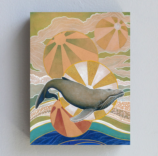 Humpback Whale - Wood Panel Print