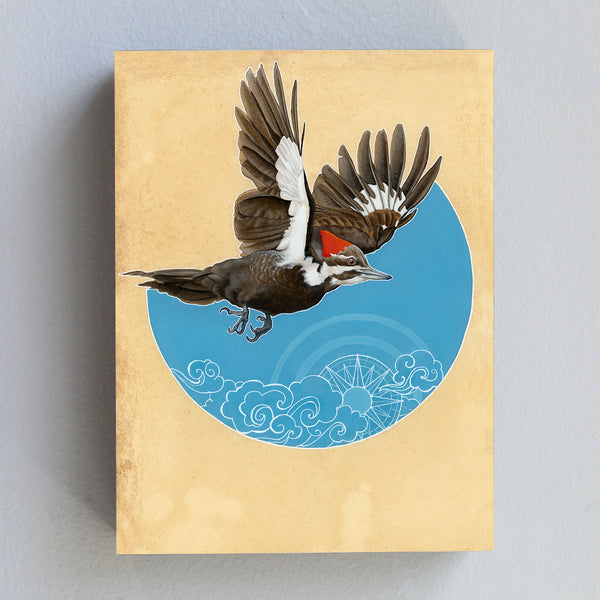 Pileated Woodpecker - Wood Panel Print