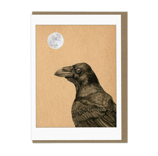 Raven & Moon - Greeting Card