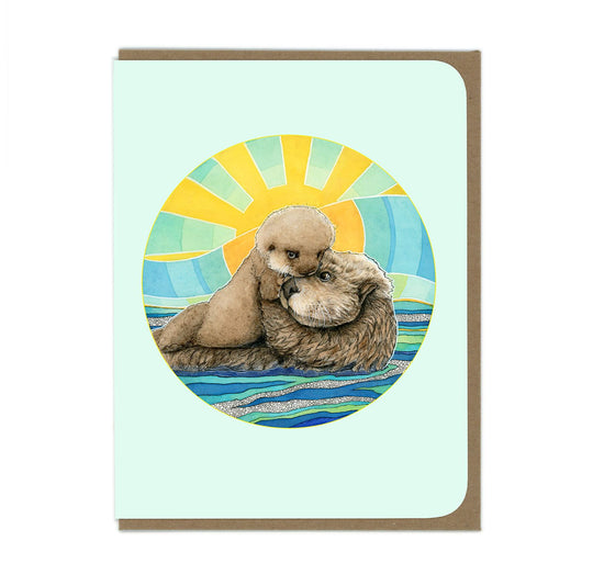 Sea Otter Mama - Greeting Card