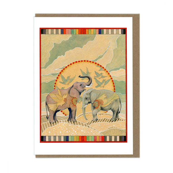 Elephants - Greeting Card