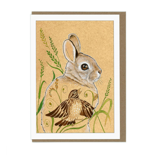 Brown Rabbit - Greeting Card