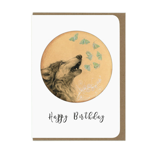 Birthday - Wolf Howl - Greeting Card