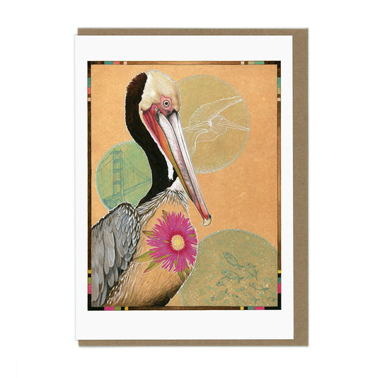 Brown Pelican - Greeting Card