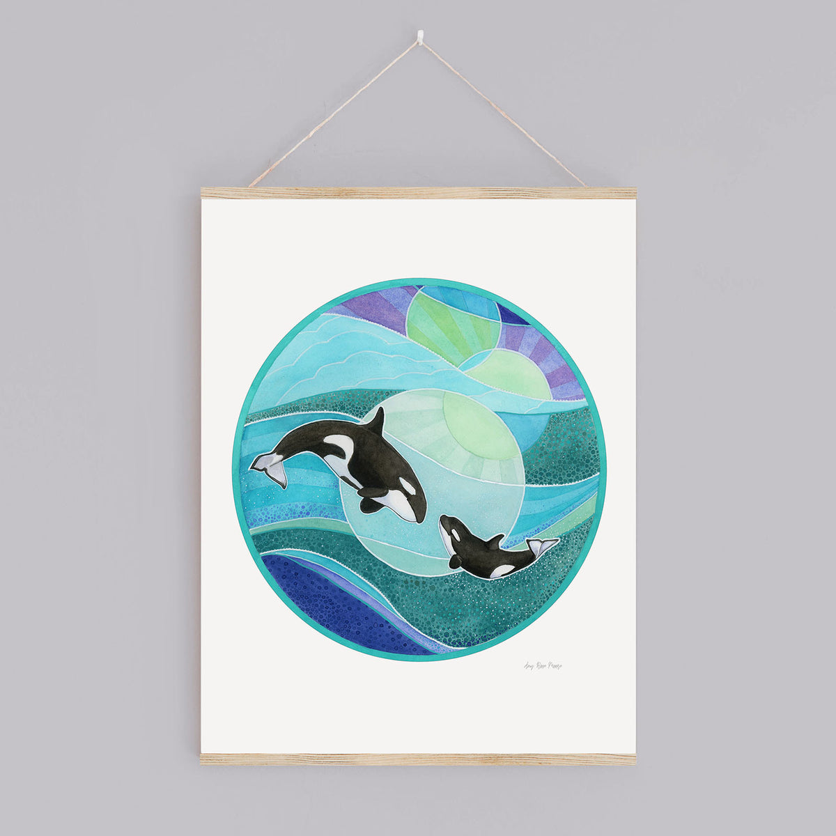 Orca Whales Print