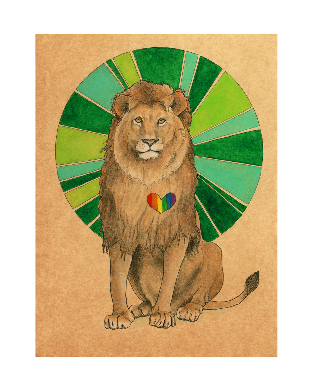 Lion Heart Print